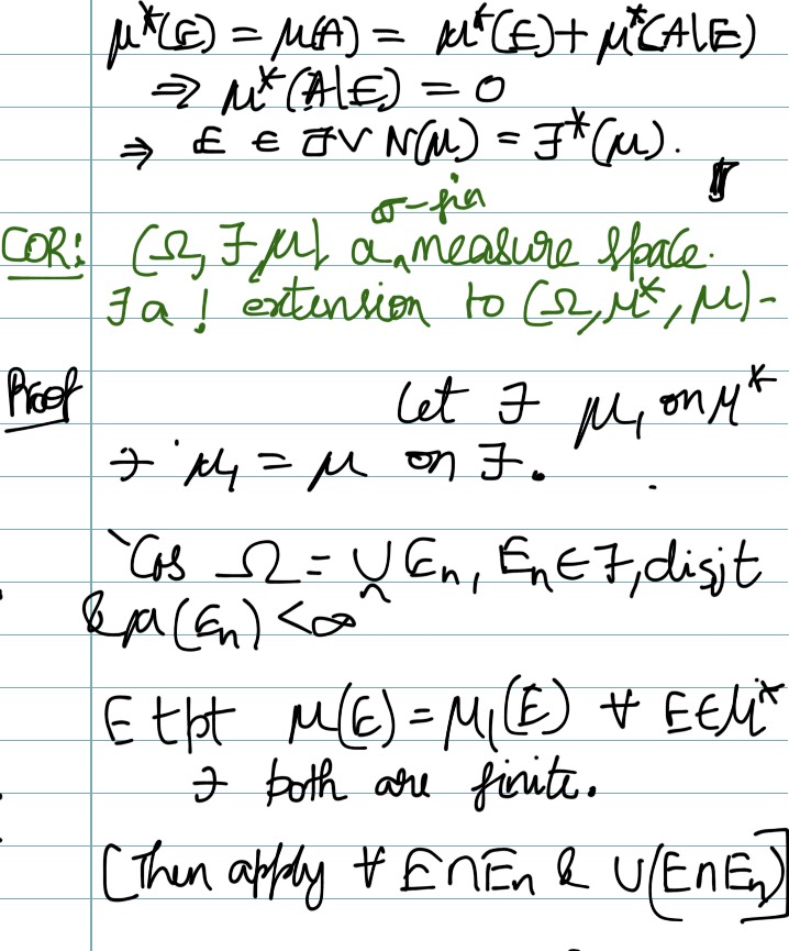 Incomplete Measure Notes Note 6 : Completion of Measures